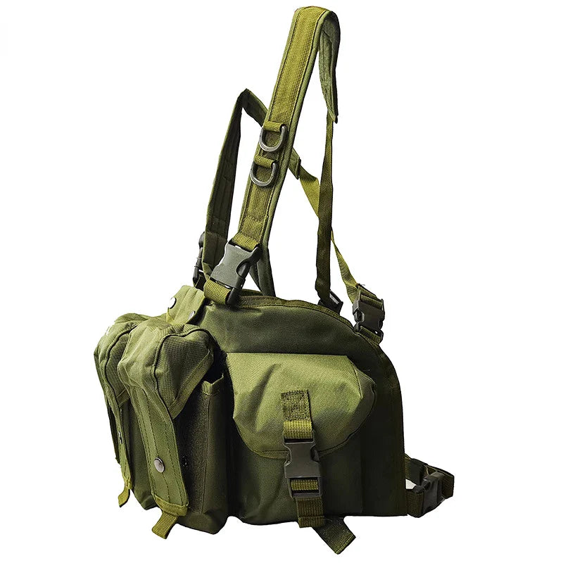 Tactical MOLLE Vest | Quick Release Hunting & CS Training Chest Vest with AK Belly Pockets