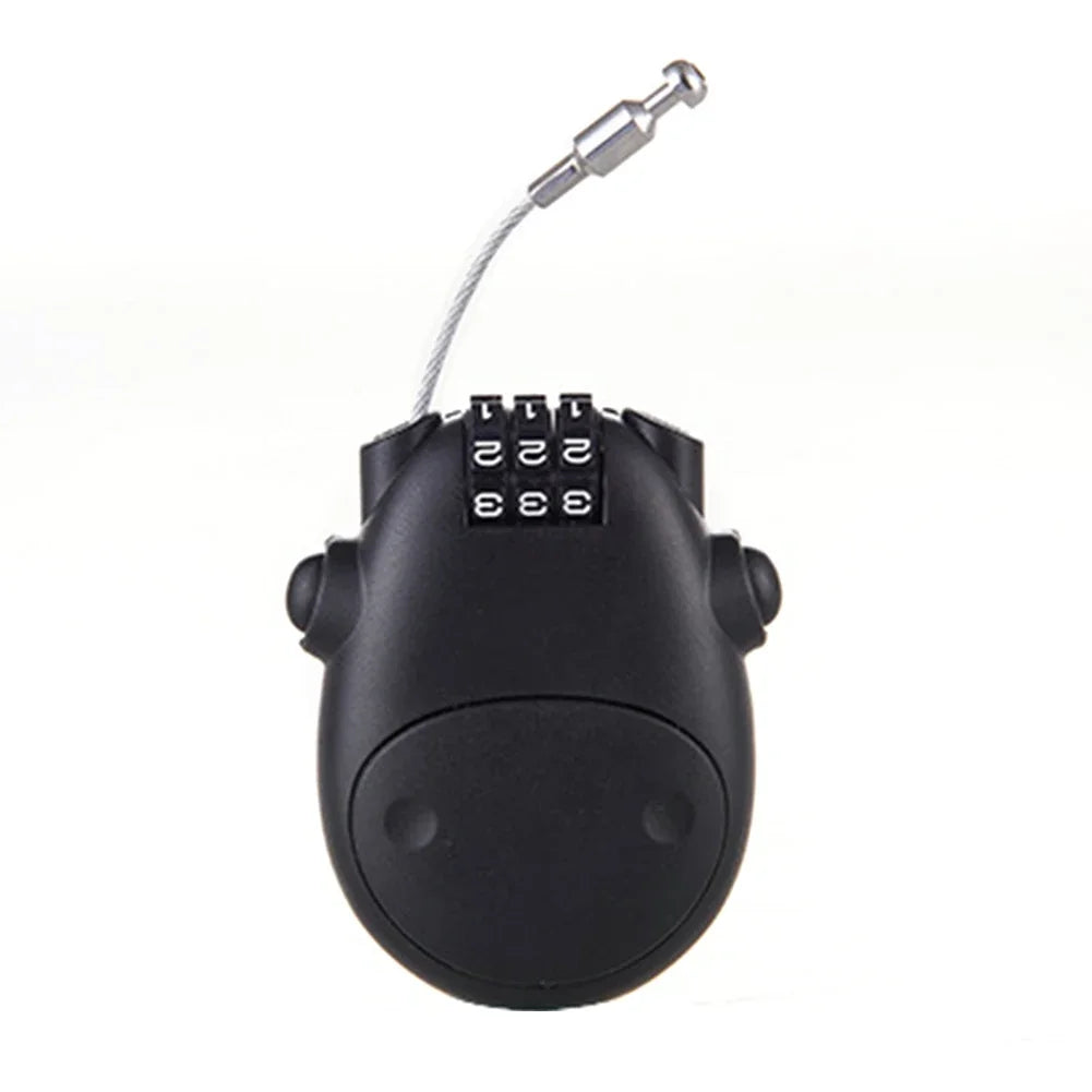 Universal Motorcycle Helmet Password Lock - Telescopic Wire Rope Steel Cable Code Lock for Suitcases, Cars, and More