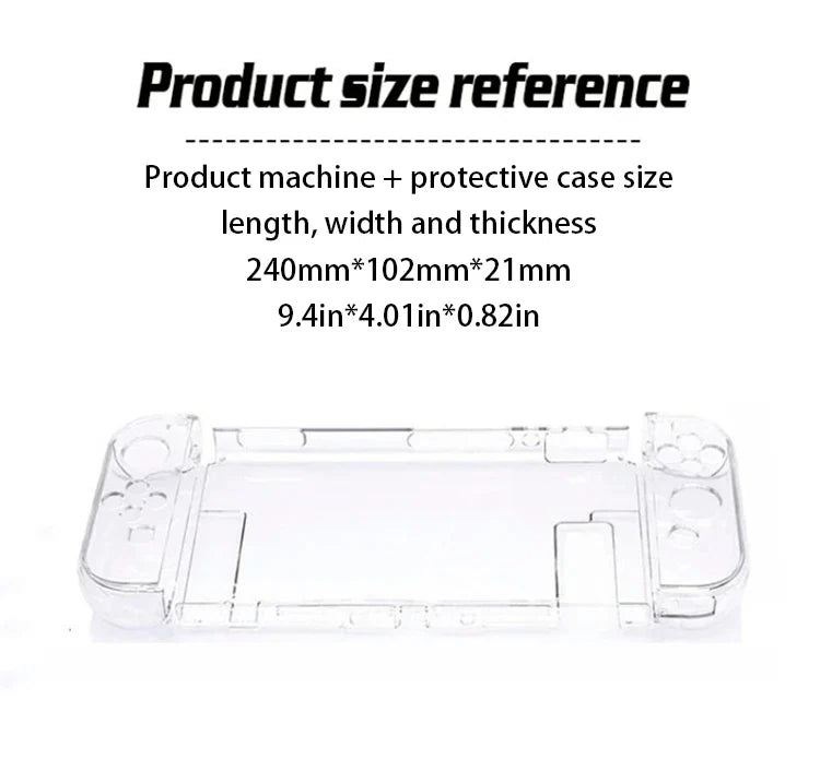 High Transparency PC Protective Case for Nintendo Switch – Ultra-Thin Full Coverage Handle & Split Protection