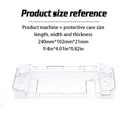 High Transparency PC Protective Case for Nintendo Switch – Ultra-Thin Full Coverage Handle & Split Protection