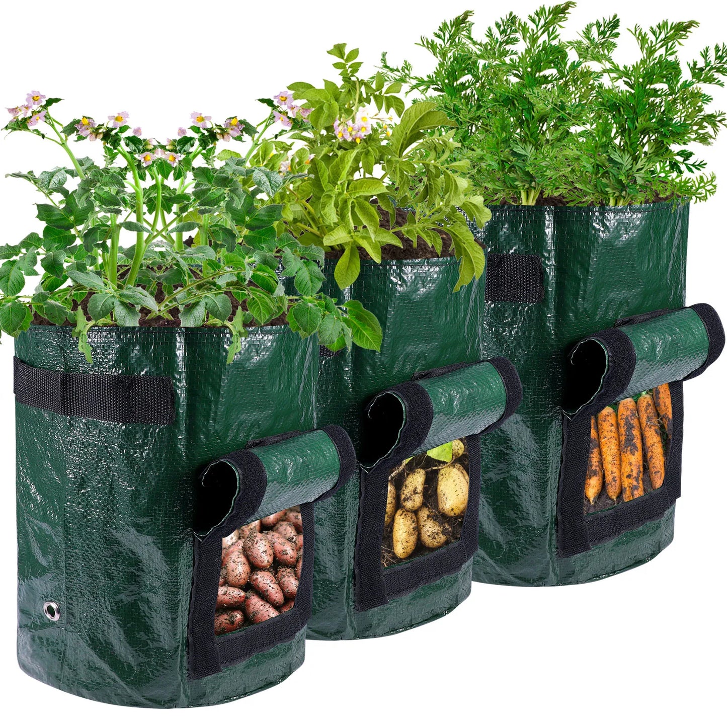 Potato Grow Bags – 3/5/10 Gallon Gardening Planter Bags for Potatoes, Tomatoes, Carrots & Vegetables