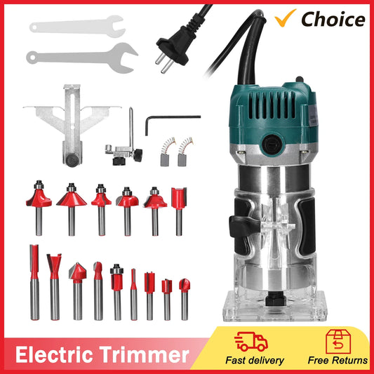 Multifunctional Woodworking Electric Trimmer - Router, Milling, Engraving & Slotting Carving Tool