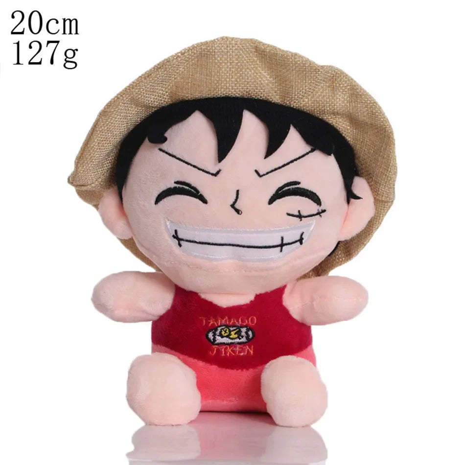 Japanese Anime One Piece Plush Toys — 25cm Luffy, Chopper, Ace & Roronoa Zoro Stuffed Dolls, Cute Cartoon Figure Kids Christmas Gift
