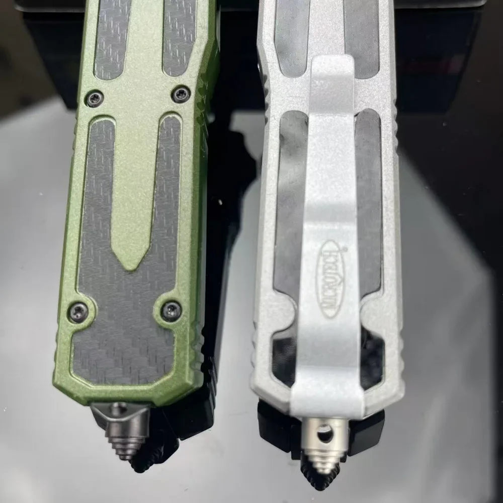 High-End Pocket Folding Knife — Zinc Alloy & Carbon Fiber Handle, Durable 440C Steel EDC for Outdoor Camping