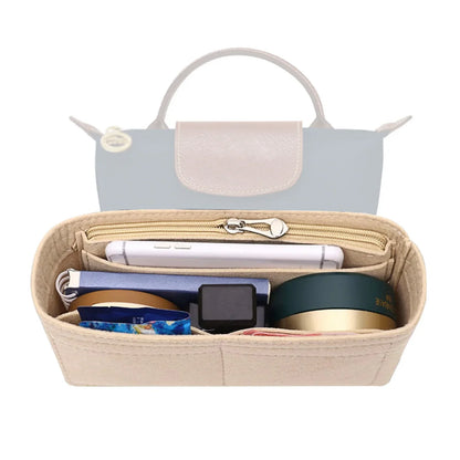 Felt Bag Insert Organizer — Purse & Handbag Organizer for Longchamp Mini Shoulder Bag