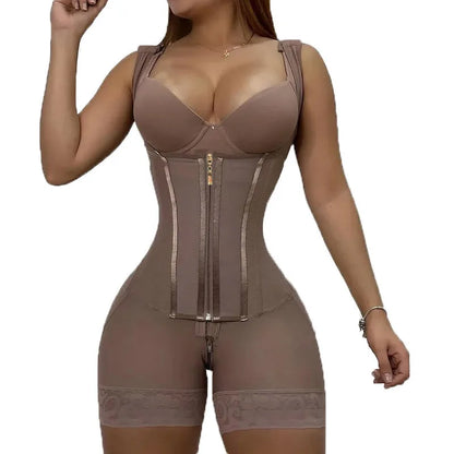 Women’s High Compression Full Body Shapewear – Tummy Control Waist Trainer Girdle Slimming Bodysuit