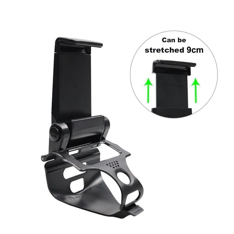 PS4 Mobile Cell Phone Stand: Controller Mount Hand Grip for PlayStation 4 Gamepad - Compatible with Samsung S9 S8, Phone Clip Holder