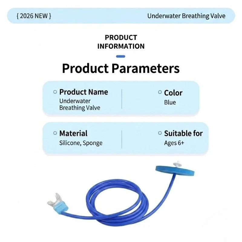 Full Dry Snorkel Breathing Tube - Foldable Anti-Choking Scuba & Swimming Training Gear (1–4M)