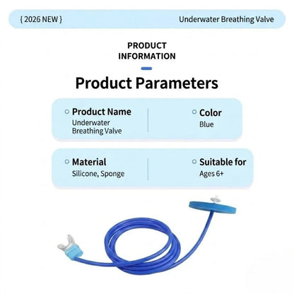 Full Dry Snorkel Breathing Tube - Foldable Anti-Choking Scuba & Swimming Training Gear (1–4M)