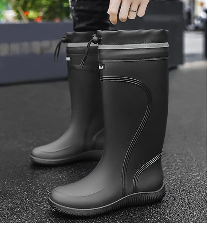 Men’s Waterproof Rain Shoes – Four-Season Non-Slip Soft Sole Outdoor Work & Water Boots
