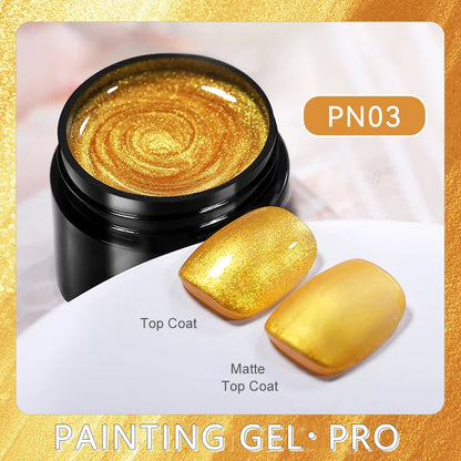BORN PRETTY 5ML Super Silver Metallic Gel Nail Polish - Mirror Chrome Effect, Semi-Permanent Metal Painting Gel for DIY Nails