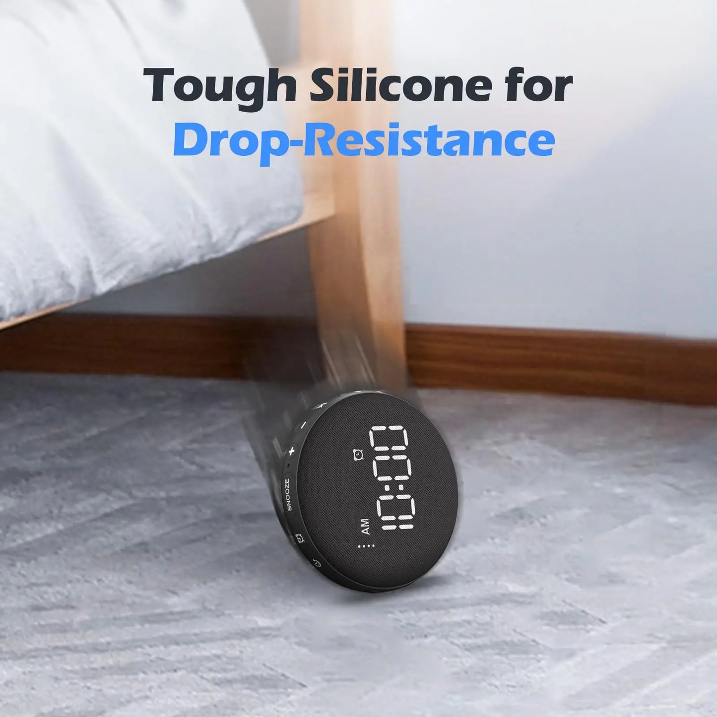 Awakening Vibrating Alarm Clock – Loud Bed Shaker for Heavy Sleepers & Hearing Impaired, Wireless Magnetic Charging