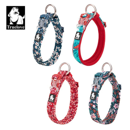 Truelove Floral Pet Collar – Padded Comfort Cushion, Camouflage Design for Small, Medium & Large Dogs, Outdoor Running Collar TLC5273
