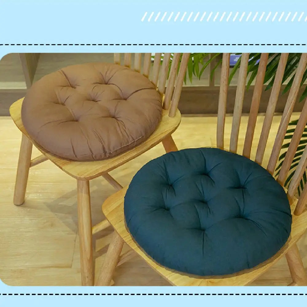 Non-Slip Thick Dining Chair Cushion – Round Nap Pillow Pad for Winter, Comfortable Chair Seat Cushion