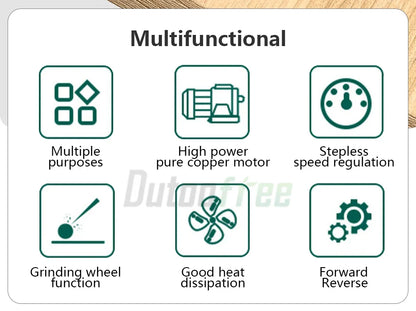 100W Double Table Grinder Machine — Electric Grinding Wheel for Coarse & Fine Polishing with Motorized Stone