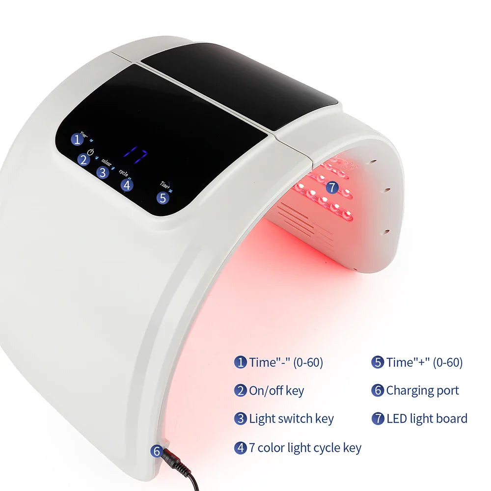 Professional 7-Color PDT LED Mask – Red Light Therapy Facial Device for Skin Rejuvenation, Face Lift & Anti-Wrinkle Treatment