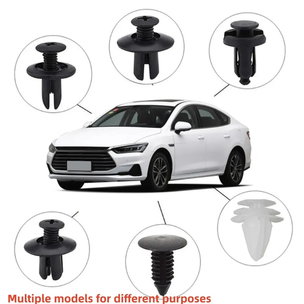 100pcs Auto Fastener Clip Kit | Fender Rivet Clips | Car Body Push Retainer Pin | Bumper Door Trim Panel Retainer Car Clips