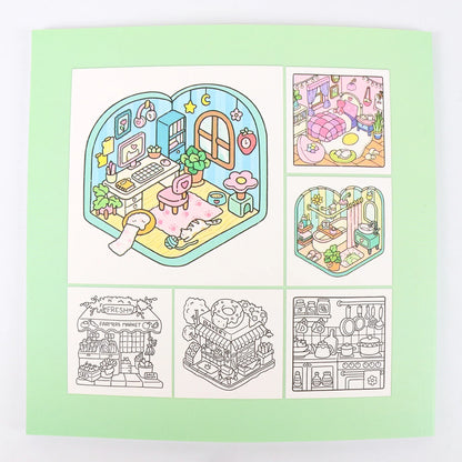 Into the Garden Coloring Book for Adults & Teens - Bold & Simple Designs with Plants, Flowers & Cute Animals