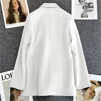 2023 Women's Elegant Single Button Blazer – Slim Fit Long Sleeve Office Jacket for Autumn & Winter