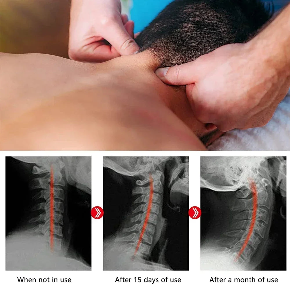 Neck and Shoulder Relaxer - Cervical Traction Stretcher with Upper Back Massage Support