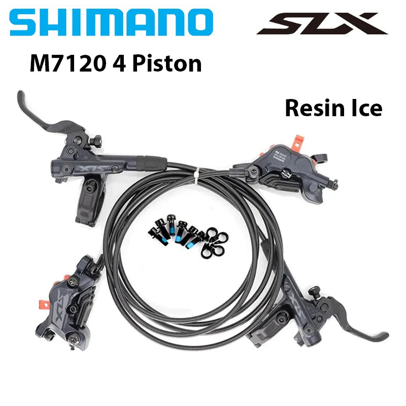 SHIMANO DEORE XT/SLX Hydraulic Disc Brake Set – M6100–M8120 2/4 Piston Original MTB Brakes for Mountain Bikes