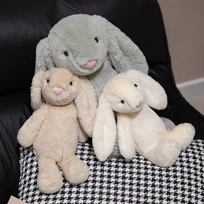 Kawaii Long-Ear Rabbit Plush Toy — Stuffed Bunny Doll for Kids & Babies