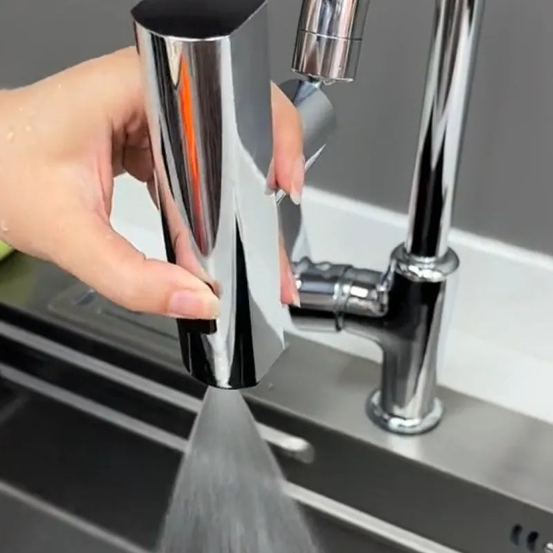 Universal 360° Rotating Kitchen Faucet Bubbler - Splash Proof Waterfall Outlet with 3 Modes - Multifunctional Tap Nozzle Extension