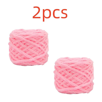 100g Chenille Knitting Yarn – Soft Thick Cotton Ice Strip Wool for DIY Hand Knitting Scarves & Crafts
