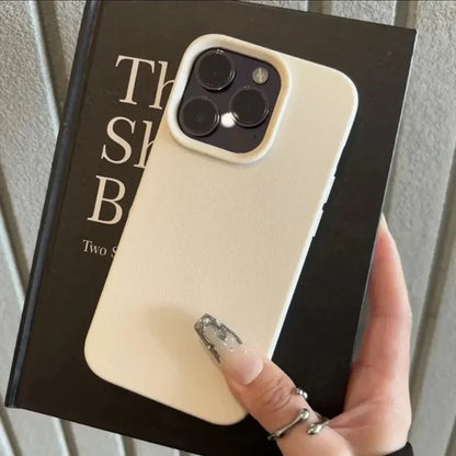 Candy Color Lichee Pattern Soft Phone Case – Shockproof Cover for iPhone 11–17, Pro Max, Air, 16E, X, XS, XR