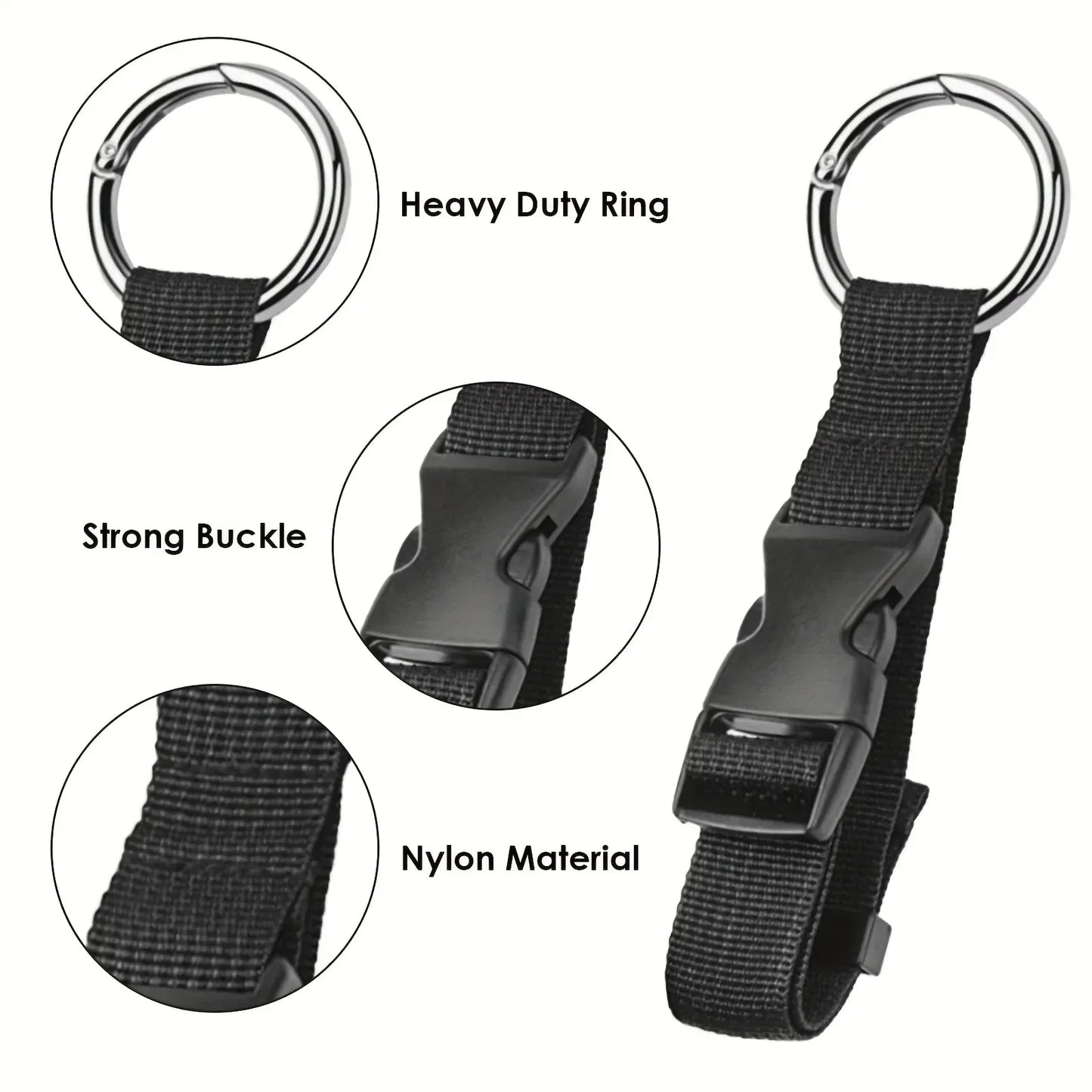 Convenient Travel Luggage Fixed Strap with Release Buckle - Portable Add-A-Bag Belt for Backpacks, Jackets, and More