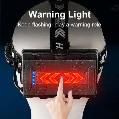 80,000LM Powerful XHP360 LED Headlamp – USB Rechargeable Ultra Bright Headlight Flashlight, Large Aperture Camping & Fishing Head Lantern Waterproof Outdoor Torch