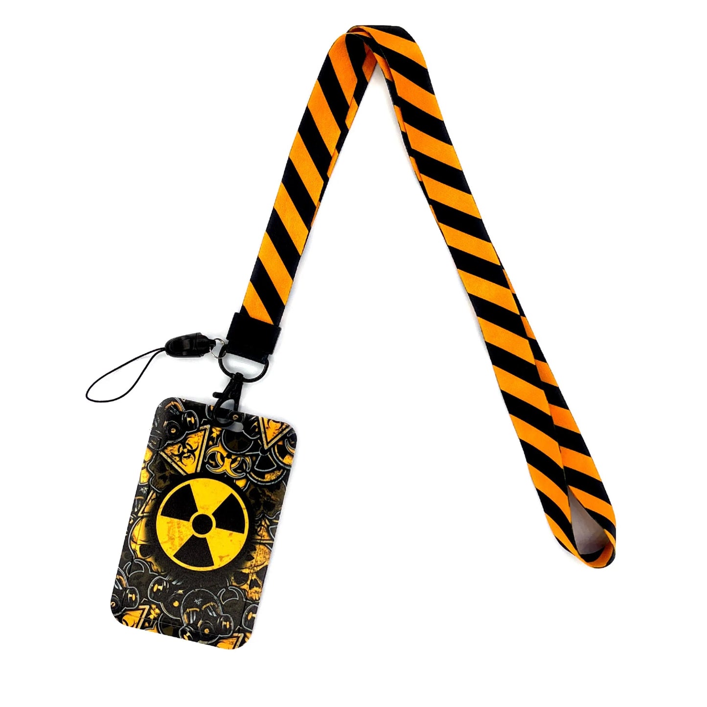 Vintage Tape ID Card Holder with Hanging Rope – Mobile Phone & Chest Card Lanyard