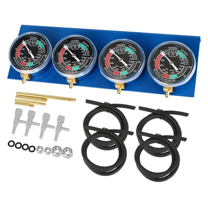 2/4 Cylinder Motorcycle Carburetor Synchronizer Kit — Ignition Tester & Balancer Gauge Set for Motorbike Diagnostics