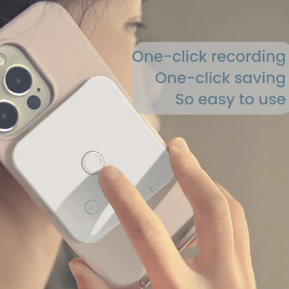 Mobile Phone Call Recorder - Small Bone Mark Sensing Bluetooth Voice Recorder with Password & Magnetic Suction for IOS and Android