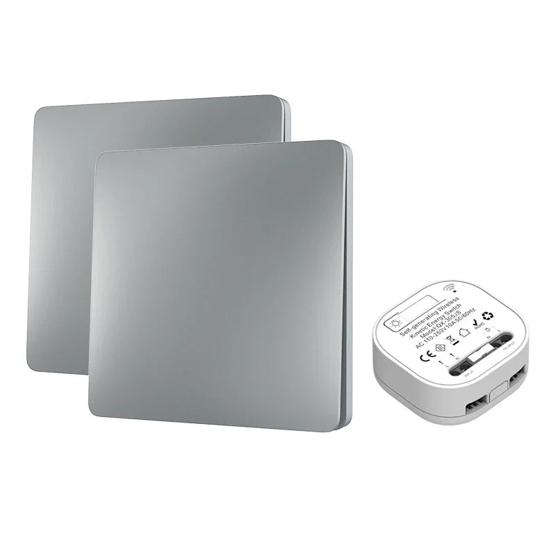RF433 Frameless Large Panel Self-Powered Wireless Switch – Battery-Free Waterproof Outdoor Kinetic Light Control