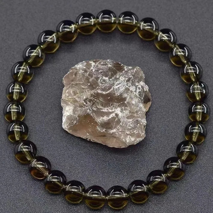 8MM Natural Epidote Zoisite & Lava Stone Bead Bracelet - Tiger Eye & Quartz Jewelry for Women