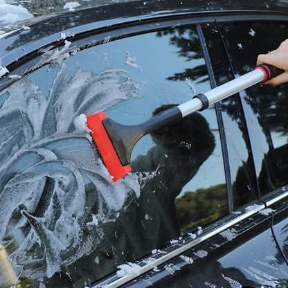 Extendable Aluminum Ice Scraper & Snow Brush – Telescopic Extra-Long Car Windshield Shovel