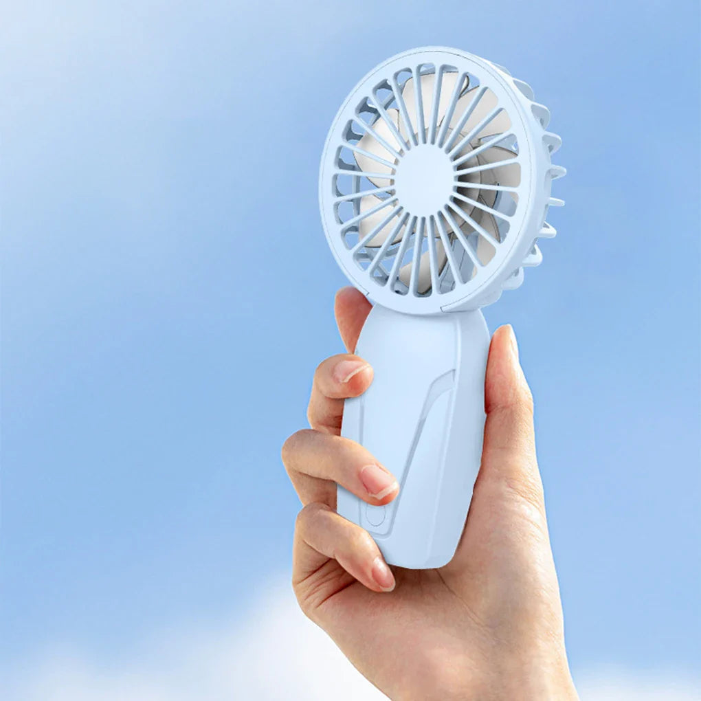 Portable Handheld Mini Fan – Lightweight ABS USB Rechargeable Pocket Fan for On-the-Go Cooling