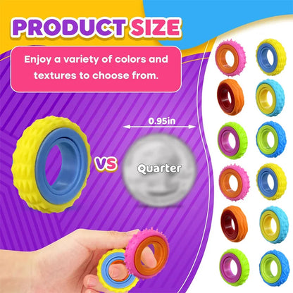 Fidget Spinner Rings - Sensory Finger Toys for Stress Relief, Focus & Everyday Play