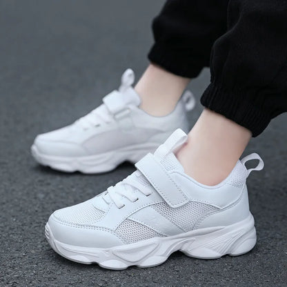 Kids’ Breathable Sports Shoes – Anti-Skid Black School Walking & Running Sneakers for Boys & Girls