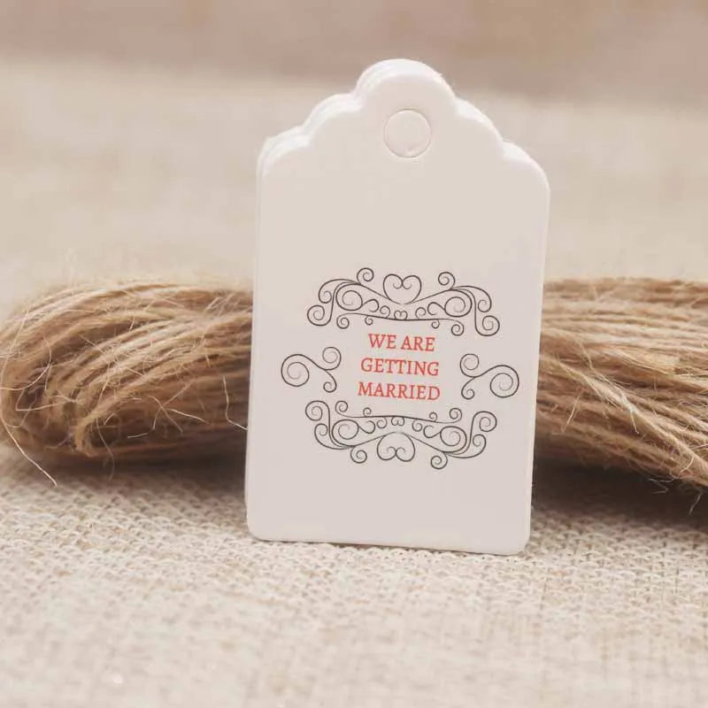 100PCS Hemp Rope & 20m Gilded Hanging Tags – Cowhide Black & White Cardboard Blank DIY Heart & Circle Labels