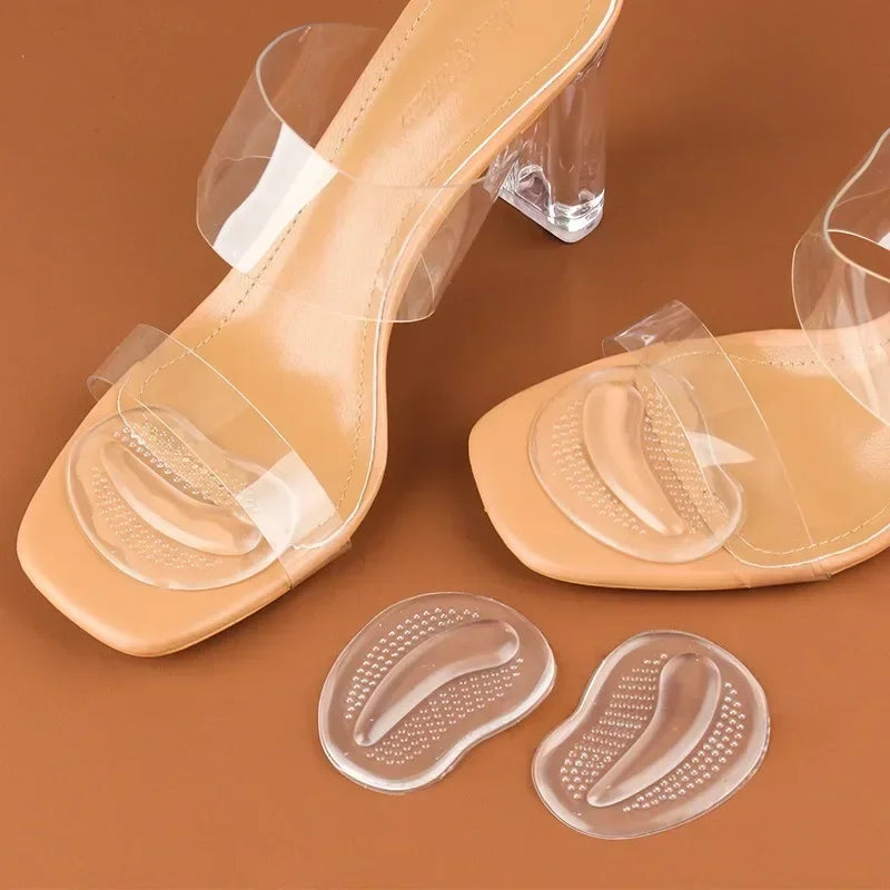 New Forefoot Pads for Sandals & High Heels – Silicone GEL Invisible Half-Size, Non-Slip Self-Adhesive Pads