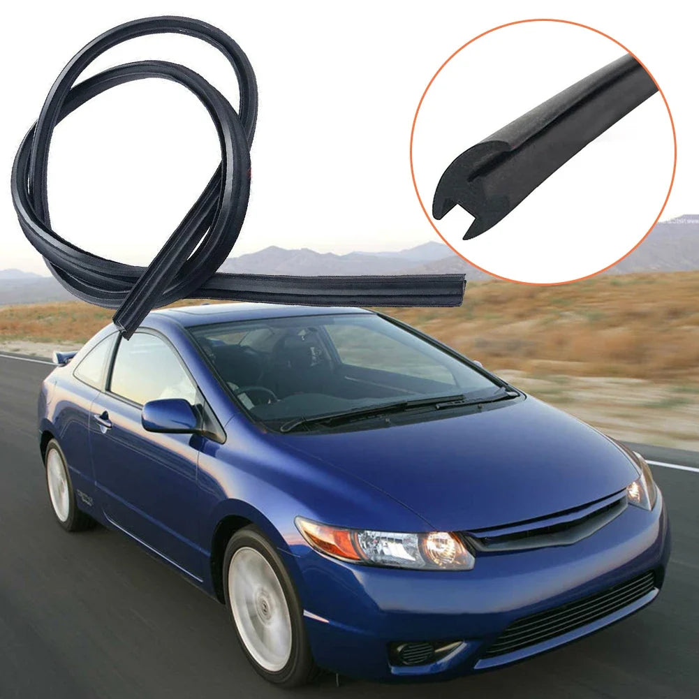 Windshield Reveal Molding Trim - Rubber Rain and Wind Seal Strip for Honda Civic 2006-2011