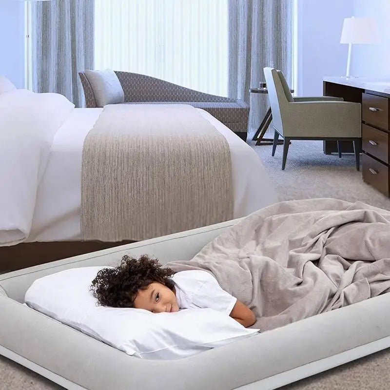 Baby Inflatable Travel Bed – Folding Air Mattress for Car, Plane, Train & Outdoor Travel
