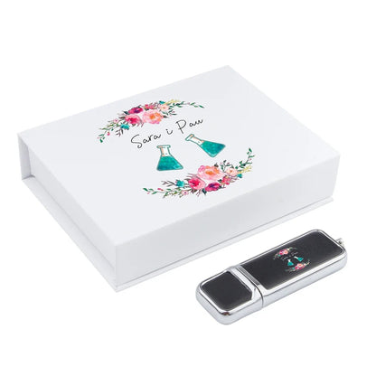 Leather USB 3.0 Flash Drive - Free Logo, 4GB-128GB High-Speed Memory Stick, Wedding Gift