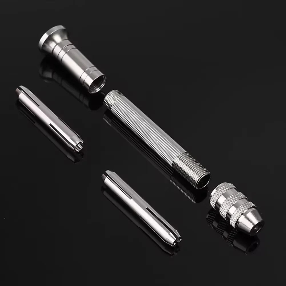 Mini Hand Drill Set 0.8–3.0mm – Manual Twist Pin Vice Rotary Tool for Woodworking, Watch Repair & Precision Drilling