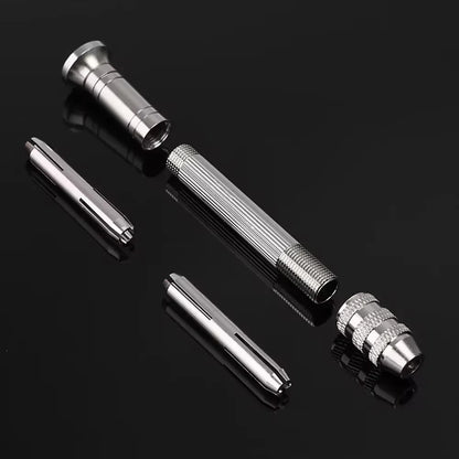 Mini Hand Drill Set 0.8–3.0mm – Manual Twist Pin Vice Rotary Tool for Woodworking, Watch Repair & Precision Drilling