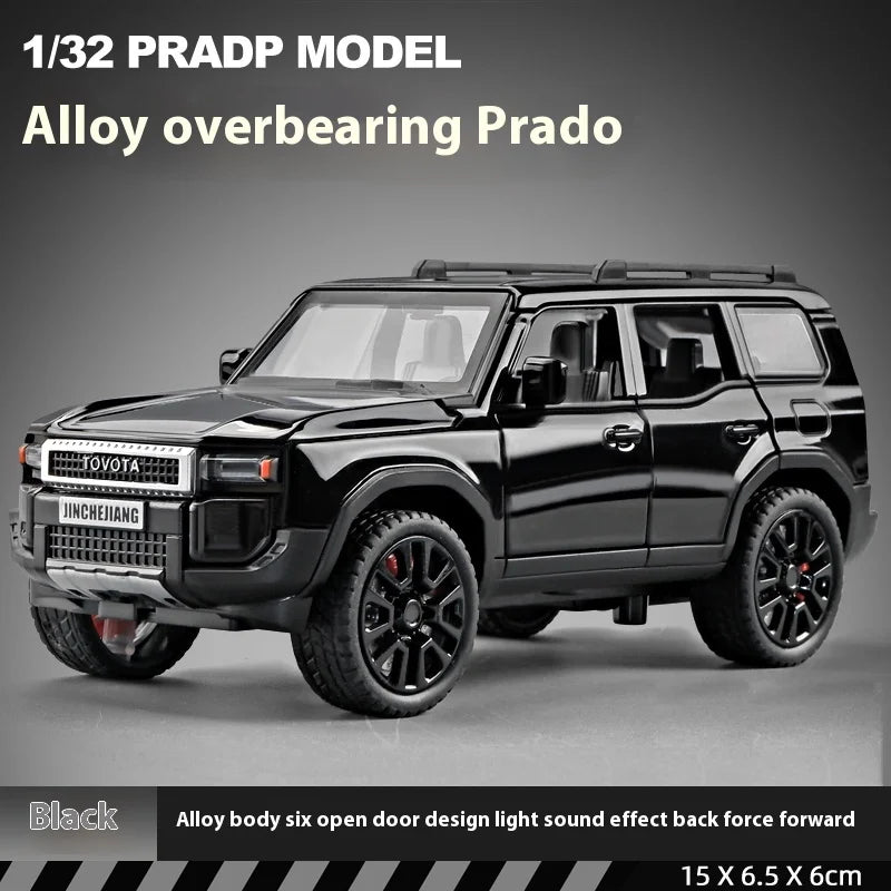1:32 Toyota Prado Land Cruiser Alloy Diecast Model Car – Off-Road Toy for Kids & Collectible Gift