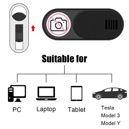 Tesla Model 3/Y Privacy Protector: Center Console Webcam Slide Switch Camera Cover - Interior Sticker Trim for Added Security
