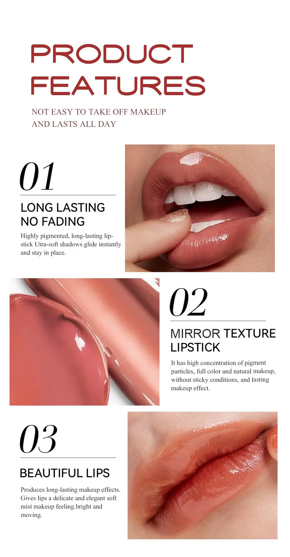 Moisturizing Crayon Lip Gloss Stick – Velvet Long-Lasting, Waterproof Jelly Tint Lipstick & Liner Pen